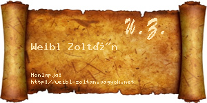 Weibl Zoltán névjegykártya