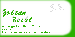 zoltan weibl business card